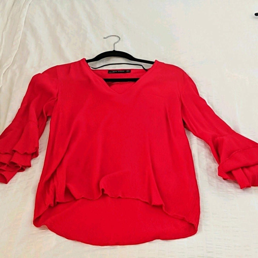 Beautiful red free flowing shirt